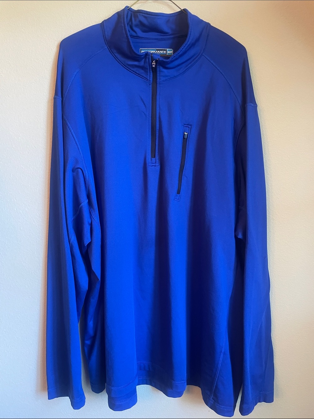 Men's Performance Half-Zip Pullover Jacket - Royal Blue 3XLT
